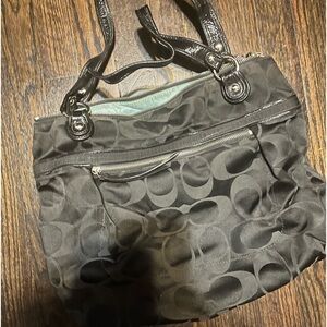 All black coach purse